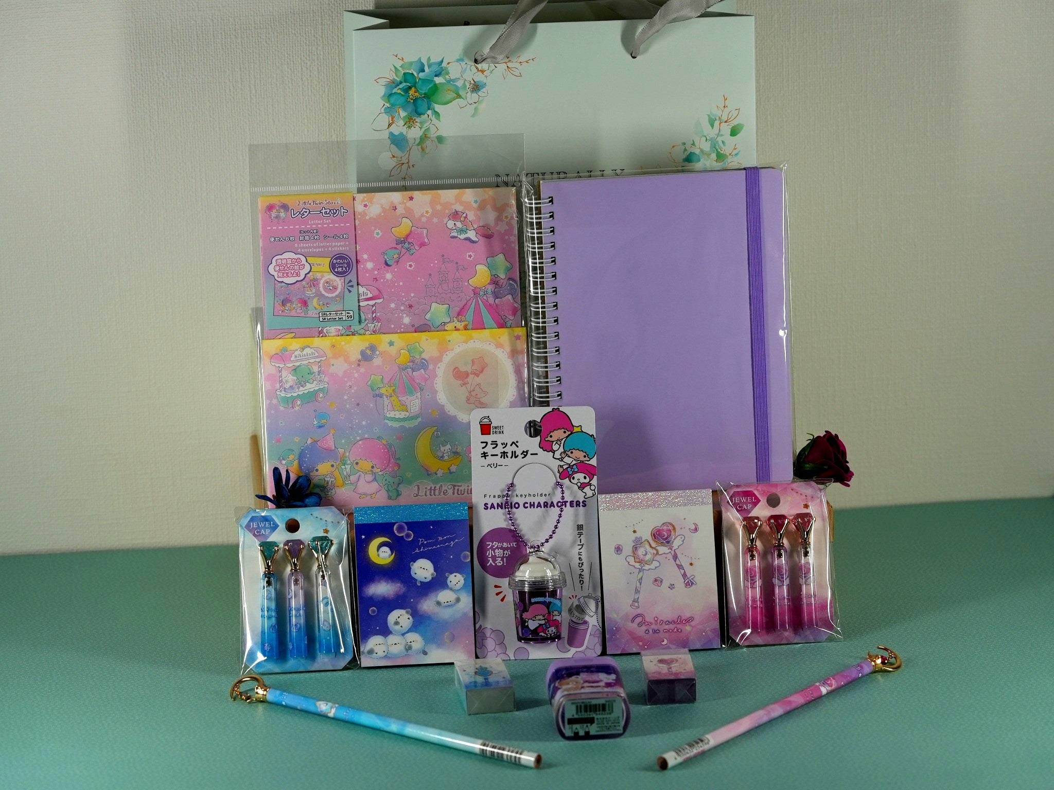 Kit de Papeterie Japonaise Kawaii Moon & Little Twin Stars