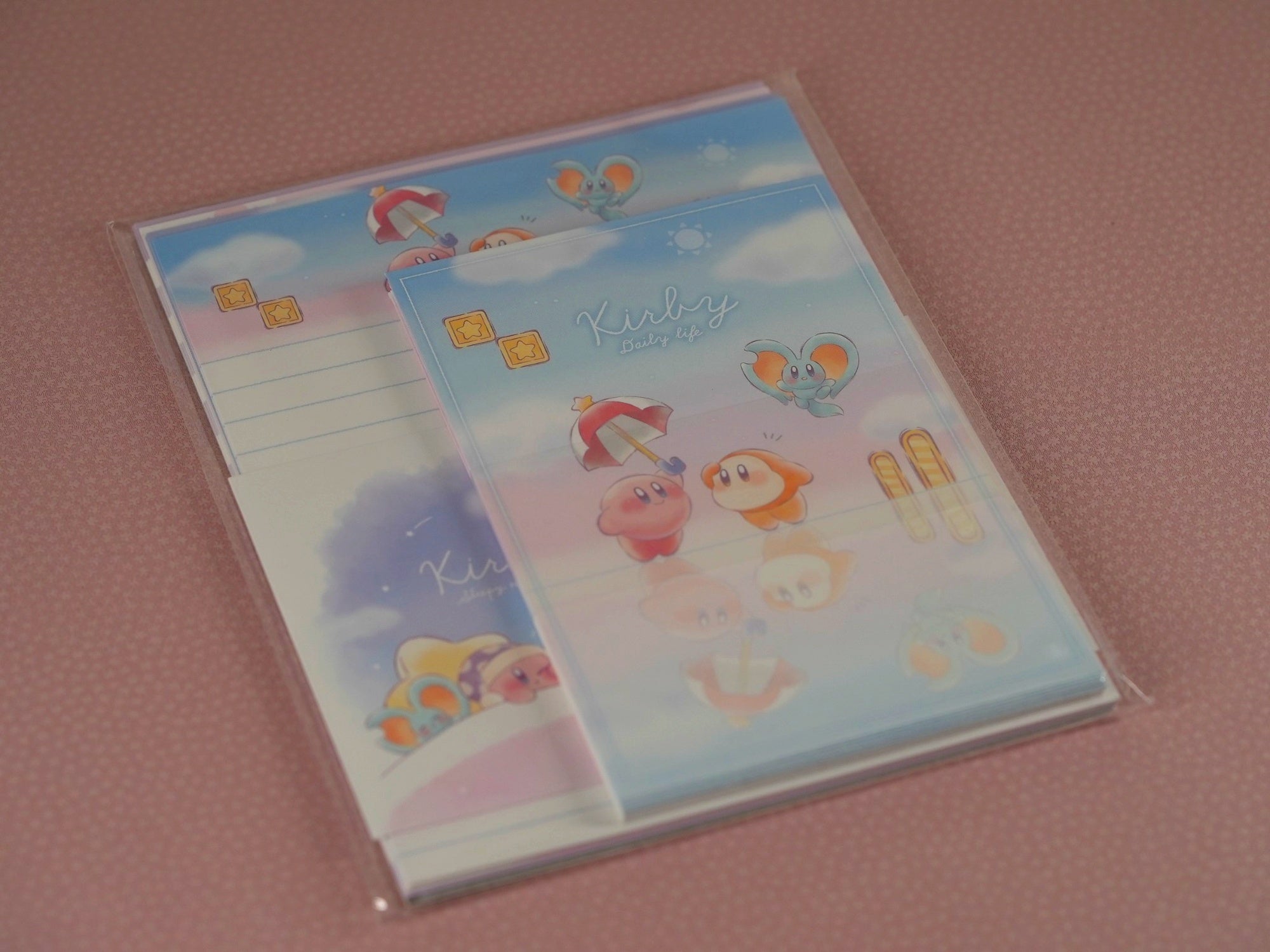Kit de papeterie japonaise thématique Kirby (Made in Japan)