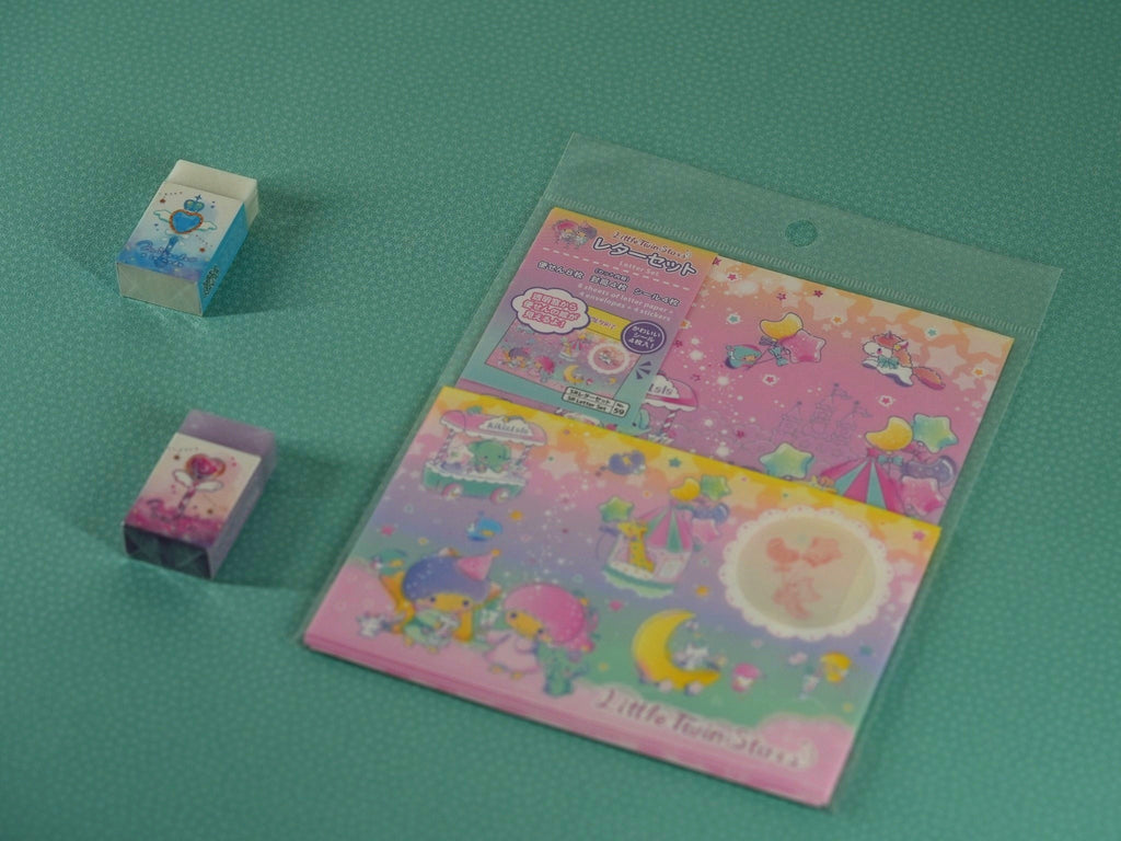 Kit de Papeterie Japonaise Kawaii Moon & Little Twin Stars