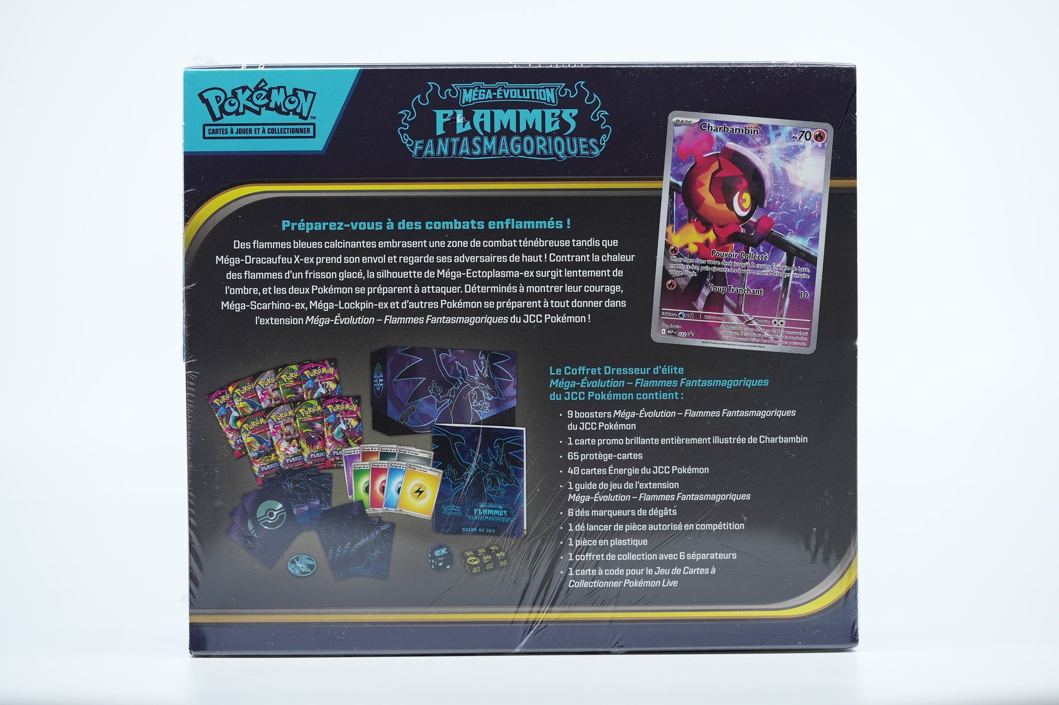 ETB Pokémon ME02 Flammes Fantasmagoriques – Coffret Dresseur d'Élite Méga-Évolution