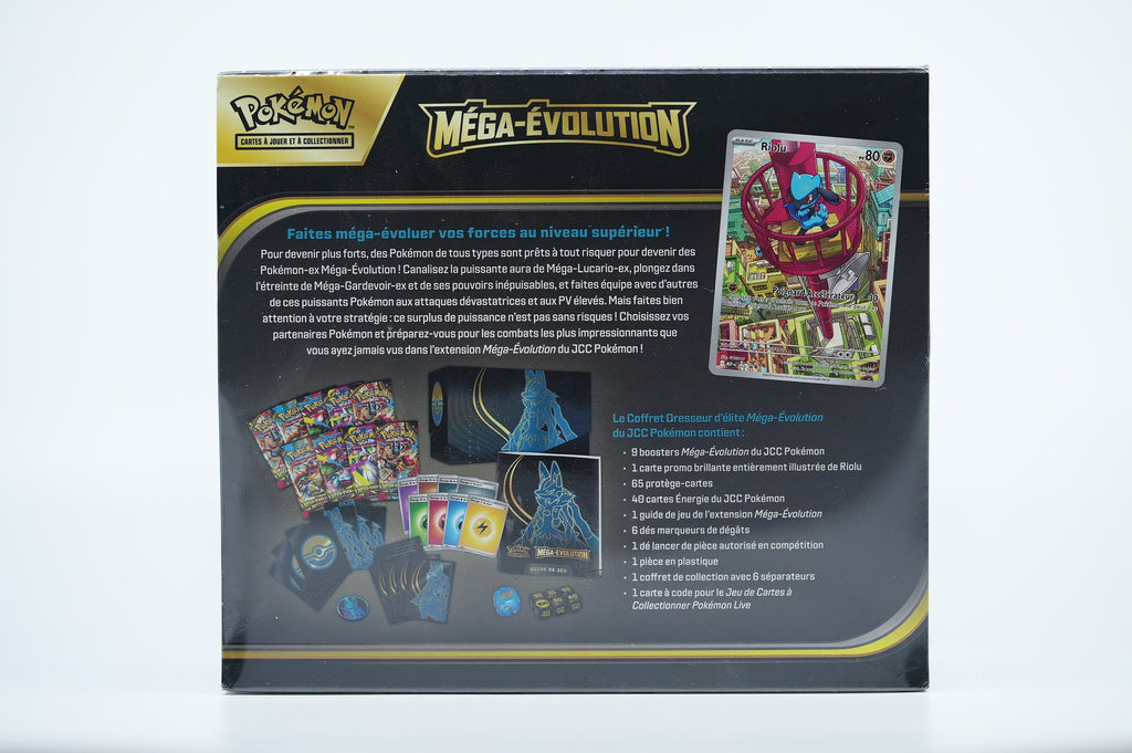 ETB Pokémon ME01 Méga-Évolution – Coffret Dresseur d'Élite Lucario